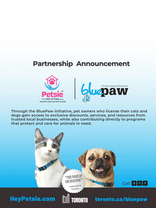PETSIE Joins City of Toronto’s BluePaw Program to Support Responsible Pet Ownership
