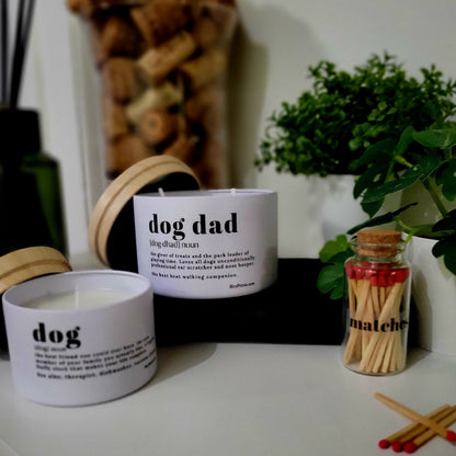 Pet Safe Non-Toxic Candle "Dog Dad & Dog Definition"