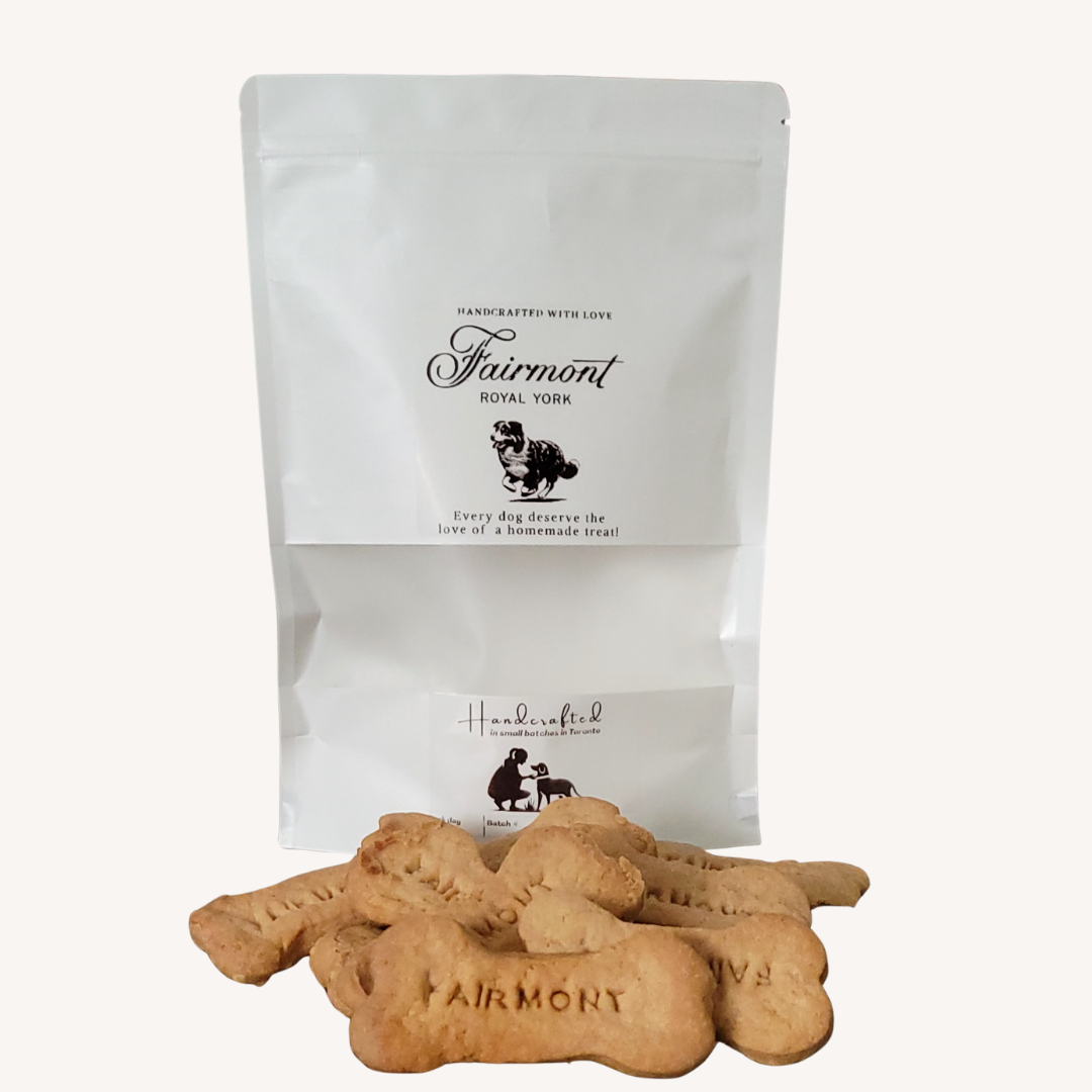 HeyPetsie handcrafted organic dog treats for Fairmont Royal York Hotel – luxury pet-friendly gifts made in Toronto, Canada