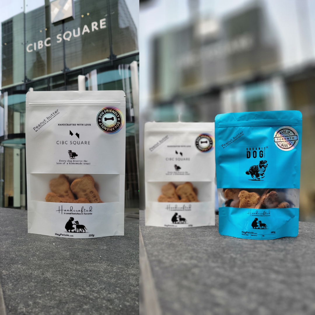 Personalized Dog Treats (3 Bags) + 3 Custom Stickers – Your Pup’s Name or Business name on the packaging