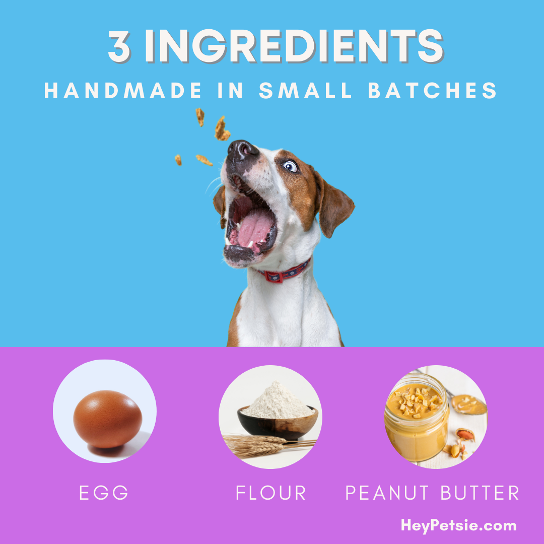 PETSIE Organic Dog Treats (Peanut Butter) - Handcrafted in small batches in Toronto