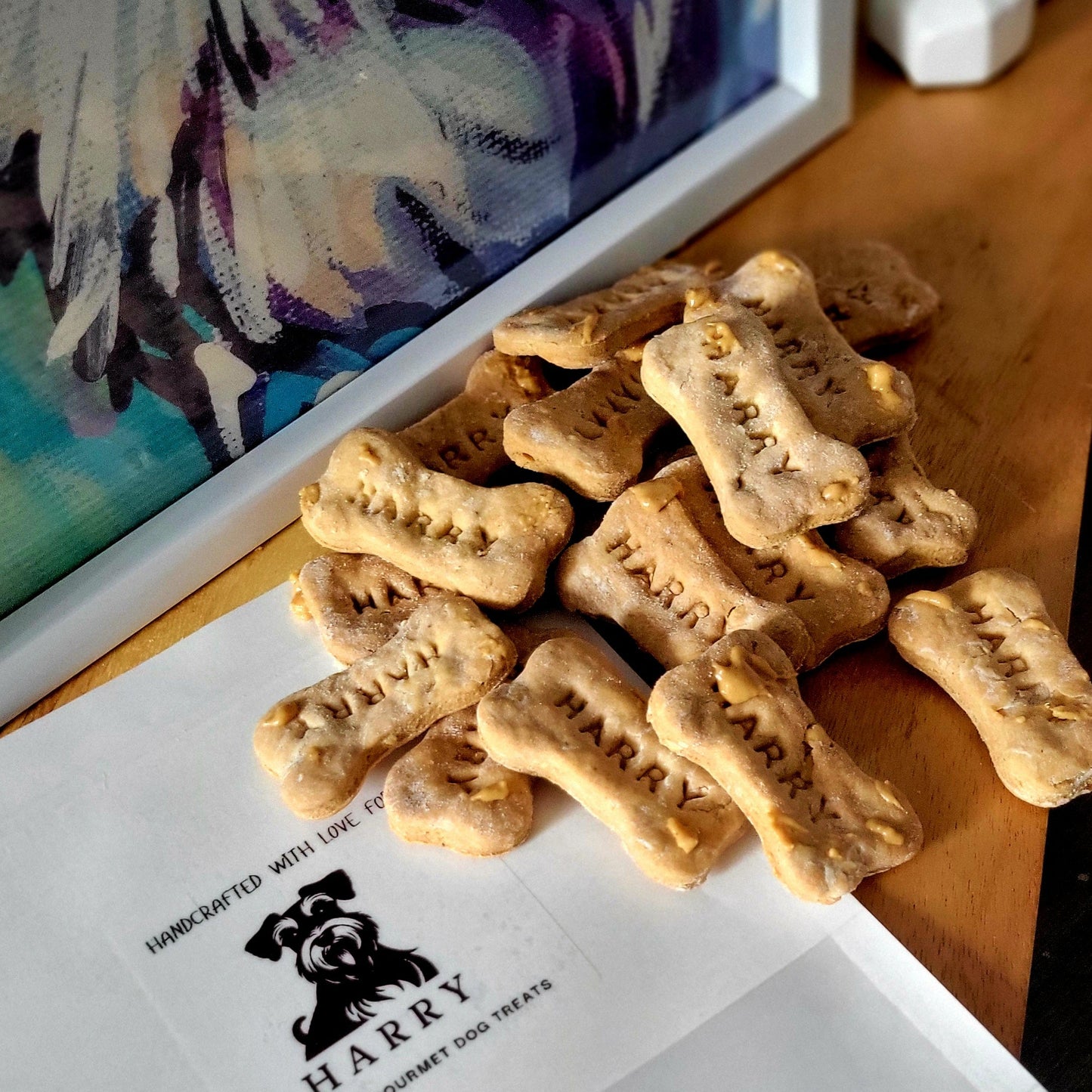 Personalized Dog Treats & Packaging - Customizable with your dog's name and portrait